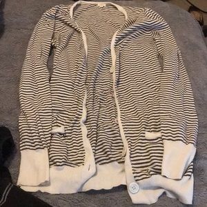 J Crew striped cardigan